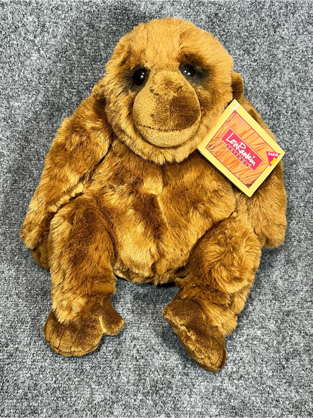 Vintage Dakin Lou Rankin 14” Stuffed Plush Gorilla named "ZACHARY"